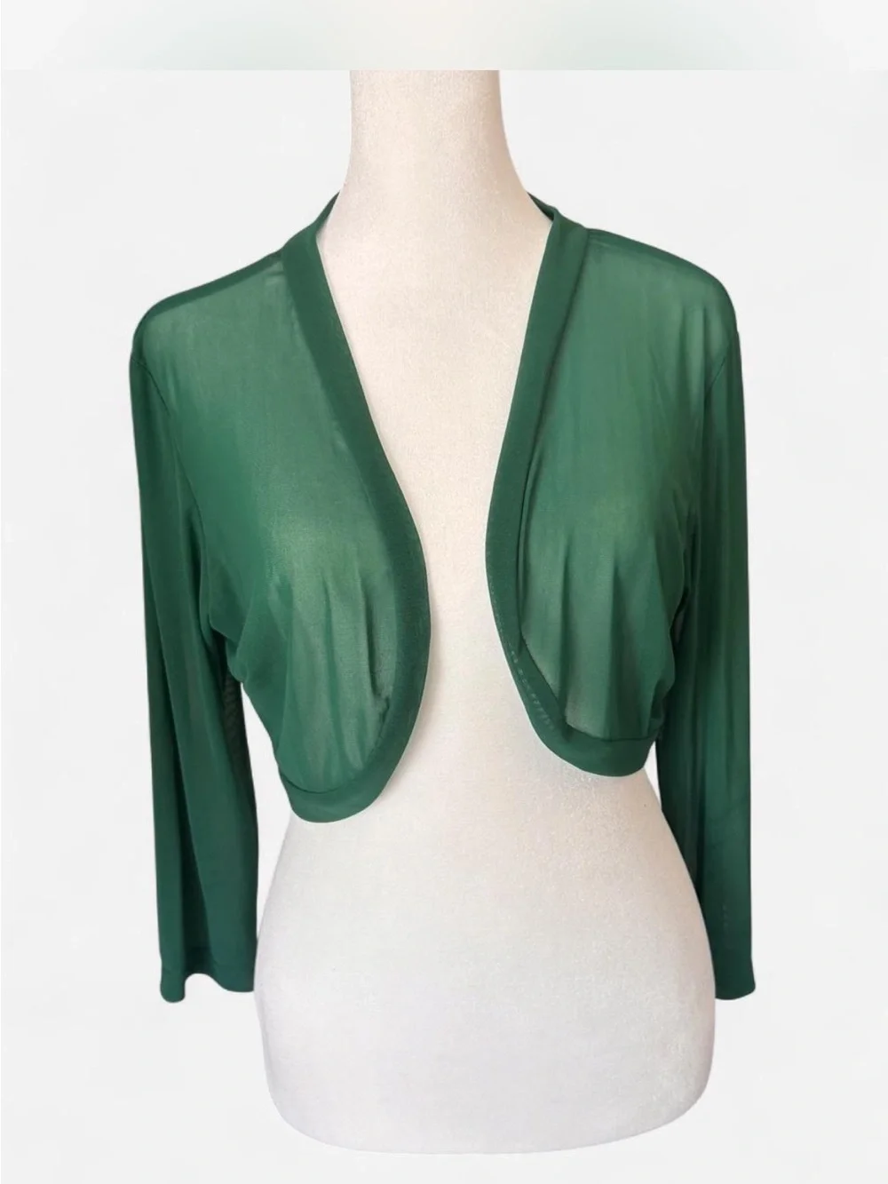 Forest Green Women’s Lightweight Bolero Cardigan - Picture 4 of 4